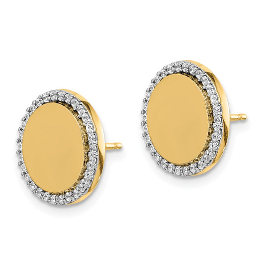 High-Quality 14K White Gold Diamond Circle Earrings - Stylish & Exclusive Design