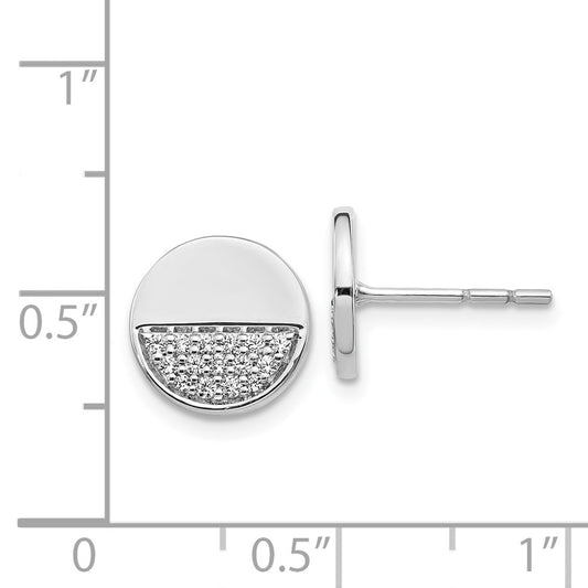 Exclusive 14K White Gold Diamond Circle Earrings - Stylish & Affordable Luxury