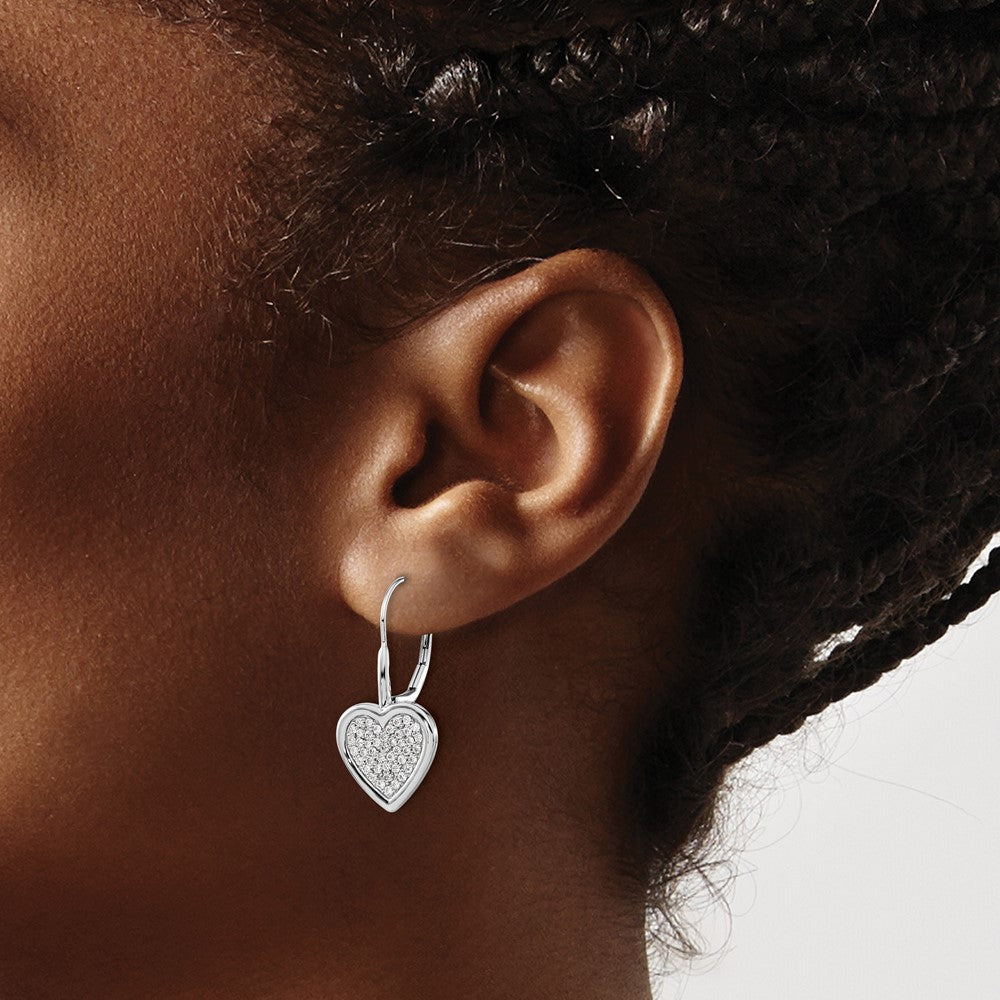 Buy 14K White Gold Heart-Shaped Diamond Earrings - Stylish & Affordable Luxury