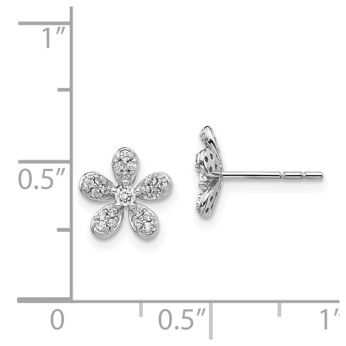 Shop Stylish 14K White Gold Diamond Stud Earrings - Luxury at a Great Price-4