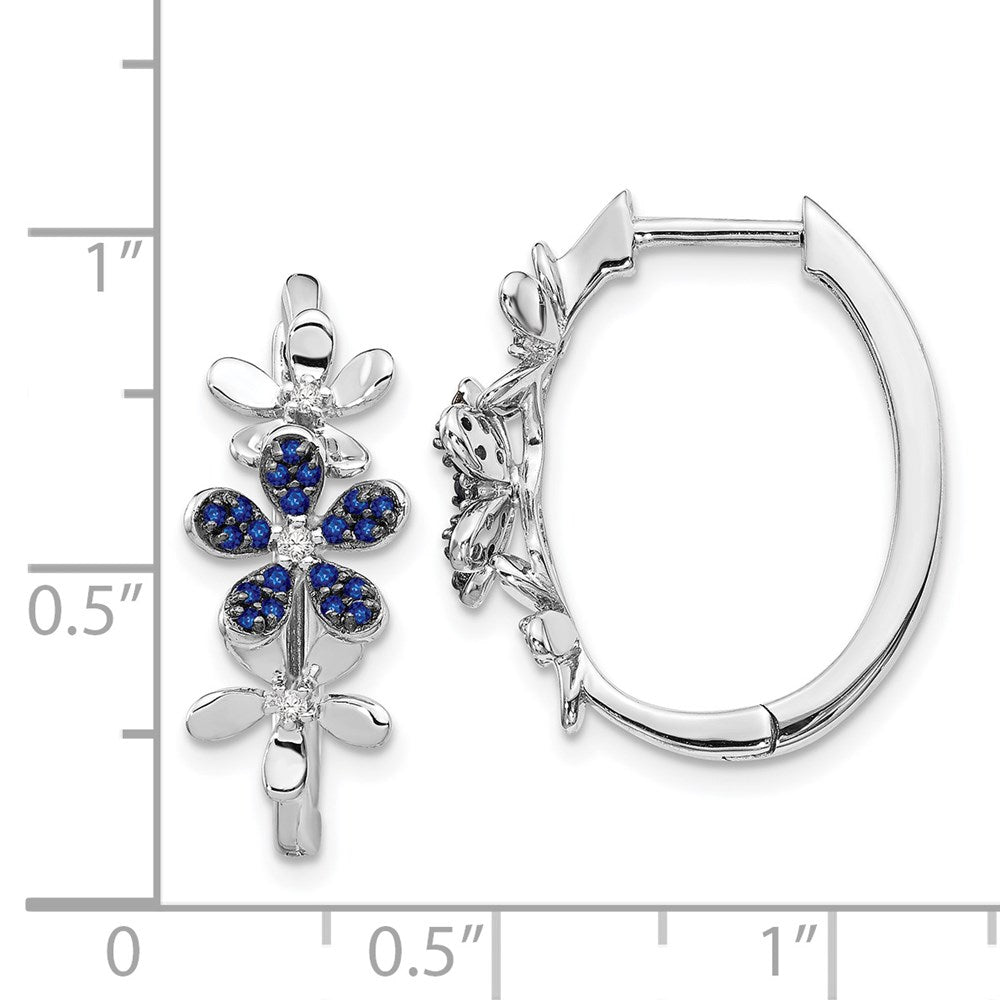 Buy Stylish 14K White Gold Sapphire & Diamond Earrings - Luxury Jewelry Value