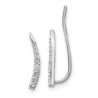 Buy 10K White Gold Diamond Climber Earrings - Luxury Style & Value