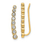 Exclusive 14K Gold Diamond Graduated Ear Climbers - Stylish & Affordable-2