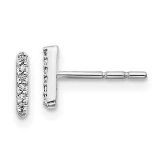 Buy 14K White Gold Diamond Initial "I" Stud Earrings - Stylish Value at Great Prices!