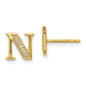 Designer 14K Gold Diamond Initial 