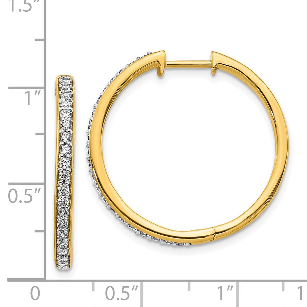Shop 14K Gold Diamond-Accented Hinged Hoop Earrings - Stylish Luxury Design