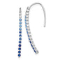 Buy Exclusive 10K White Gold Diamond & Sapphire Earrings - Stylish Luxury-1