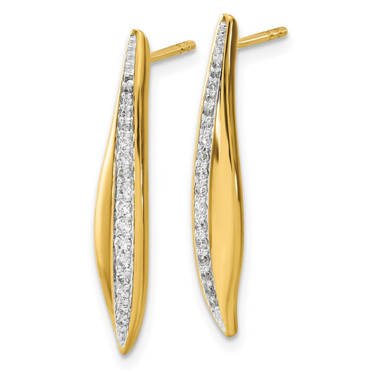 Buy Stylish 14K Gold Diamond Stud Earrings - 0.85mm, Luxury Value