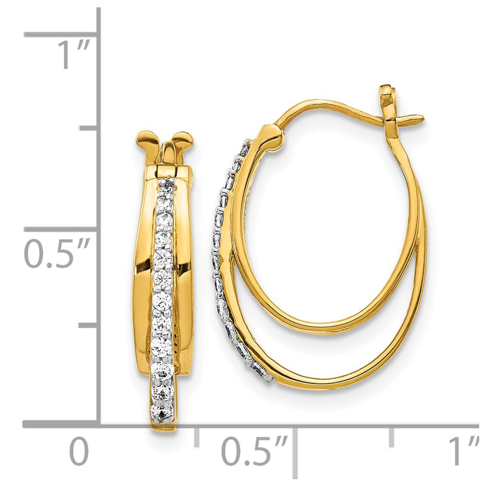 Exclusive 14K Gold Diamond Hoop Earrings - Stylish & Affordable Luxury!