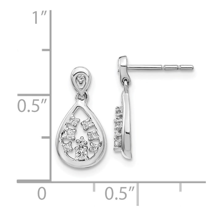 High-Quality 14K White Gold Diamond Stud Earrings - Stylish Luxury Jewelry-4