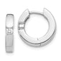 Buy Stylish 14K White Gold AA Diamond Hinge Hoop Earrings - Luxury Look!-1