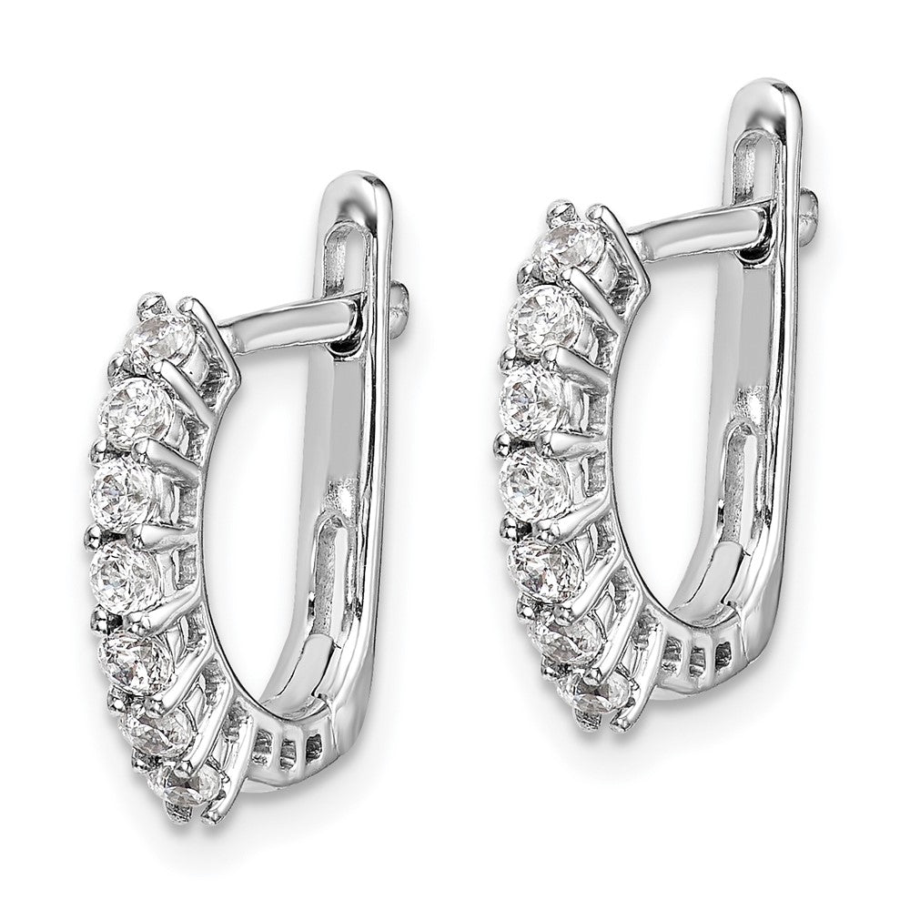 Buy Stylish 14K White Gold Diamond Earrings - Elegant Hinged Design, 1.25 Carats
