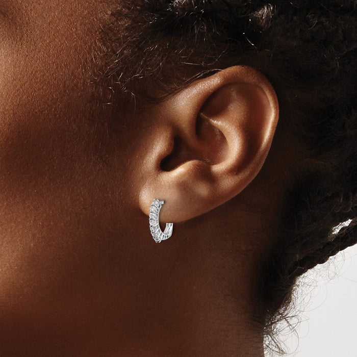 Buy Stylish 14K White Gold Diamond Earrings - Elegant Hinged Design, 1.25 Carats-3