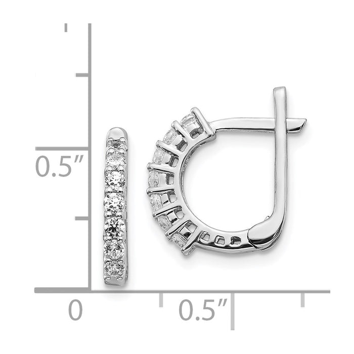 Buy Stylish 14K White Gold Diamond Earrings - Elegant Hinged Design, 1.25 Carats-4