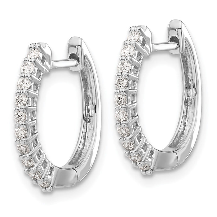 Buy Exclusive 14K White Gold Hinged Hoop Earrings - 1/4 Carat Lab-Grown Diamonds-2