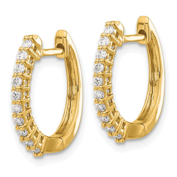 14K Gold 1/4 Carat Lab-Grown Diamond Hoop Earrings - Style GR1-1016843