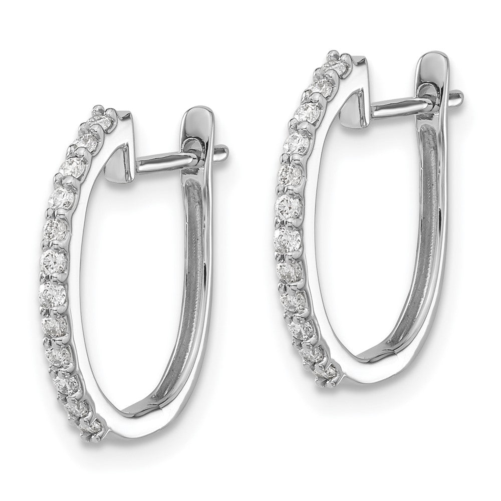 Shop Exclusive 14K White Gold Hoop Earrings | 1/5 Carat Lab Grown Diamonds