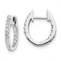 Buy Exclusive 14K White Gold Diamond Hinged Hoop Earrings - Stylish In/Out Design-1