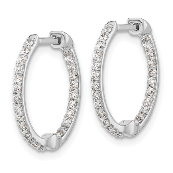 14K White Gold Diamond Inside-Out Hoop Earrings - Style GR1-1016923