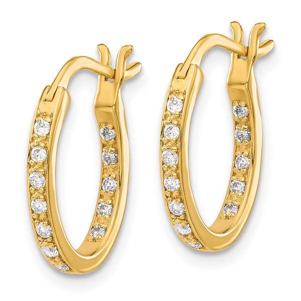 14K Gold Diamond Inside-Out Hoop Earrings - Style GR1-1016944