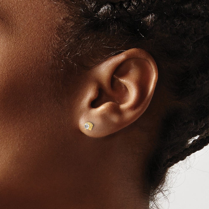 Buy Stylish 14K Gold Diamond Stud Earrings - Affordable Luxury, 0.85mm-3