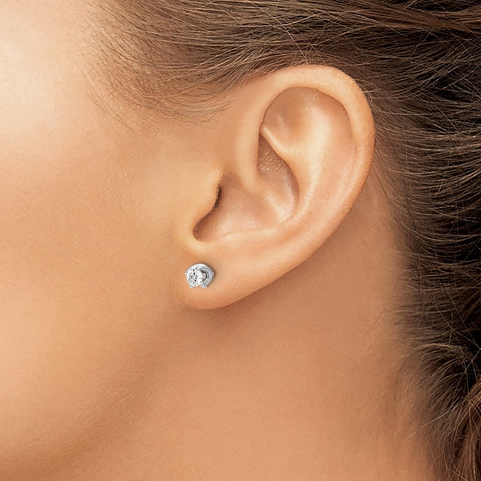 Buy Exclusive 14K White Gold Twisted Diamond Earrings - Stylish & Elegant Design-3