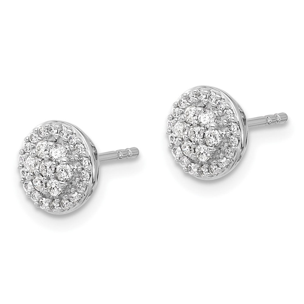 Buy Stylish 14K White Gold Diamond Cluster Stud Earrings - Luxury Design