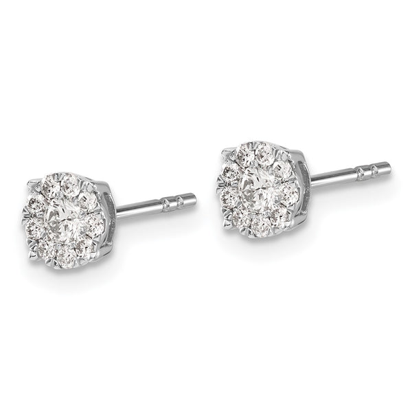 Buy Exclusive 14K White Gold Diamond Cluster Stud Earrings - Stylish Value!