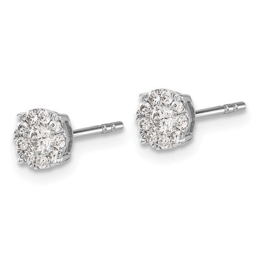 Buy Exclusive 14K White Gold Diamond Cluster Stud Earrings - Stylish Value!
