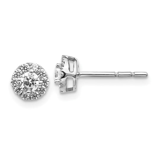 Shop 14K White Gold Diamond Cluster Stud Earrings - Stylish & Affordable Luxury