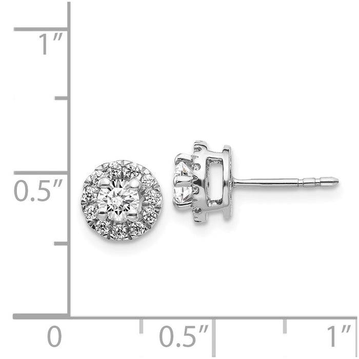 Shop Stylish 14K White Gold Diamond Cluster Stud Earrings | 1.5 Carats-4