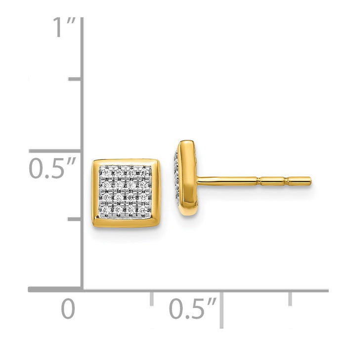 Order Stylish 14K Gold Diamond Stud Earrings - Luxury, Affordable Elegance-4