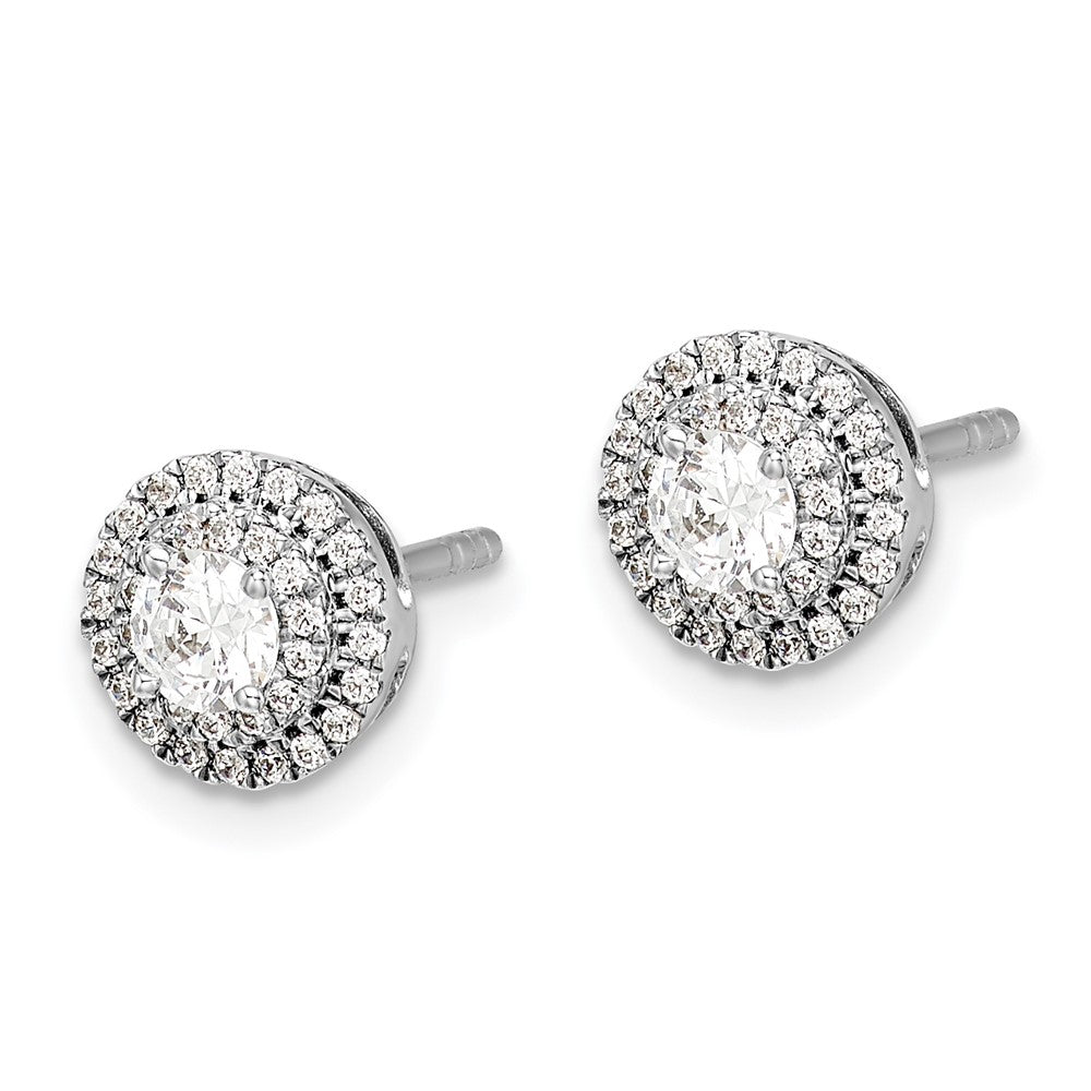 Shop 14K White Gold Diamond Cluster Stud Earrings | Stylish & Affordable Elegance