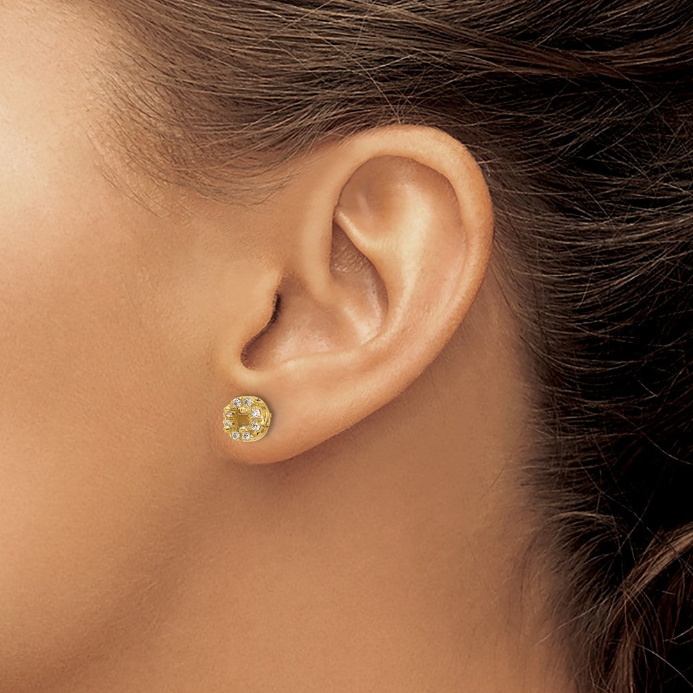 Shop Stylish 14K Gold Diamond Semi-Mount Stud Earrings - Exclusive Design, Affordable Price