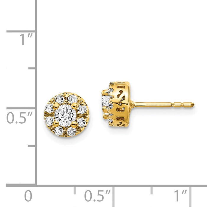 Shop Stylish 14K Gold Diamond Semi-Mount Stud Earrings - Exclusive Design, Affordable Price-4