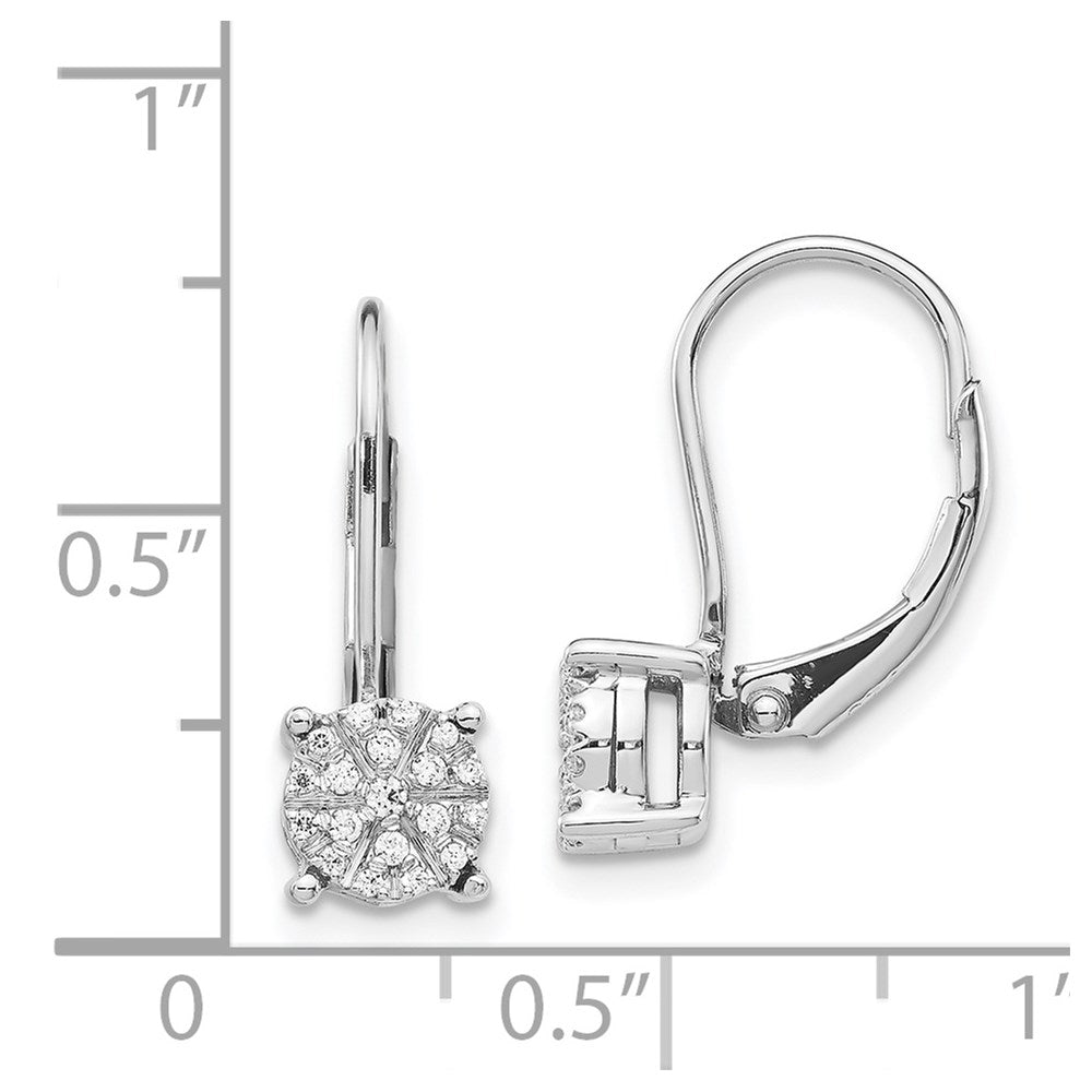 Shop Stylish 14K White Gold Diamond Cluster Drop Earrings - Luxury Value!
