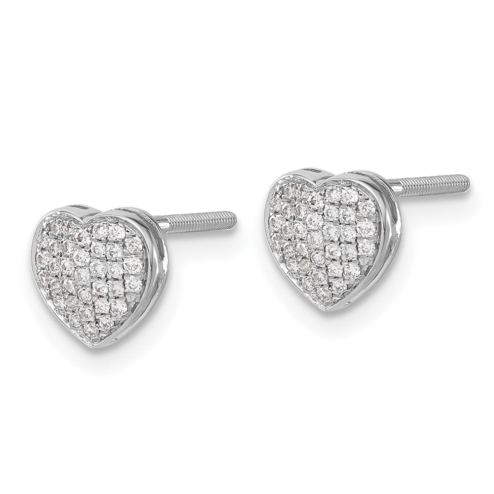 Exclusive 14K White Gold Diamond Heart Earrings | Stylish & Affordable Luxury
