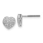 Exclusive 14K White Gold Diamond Heart Earrings | Stylish & Affordable Luxury-1