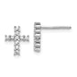 Shop 14K White Gold Cross Post Earrings with 1/5 Carat Lab-Grown Diamonds-2