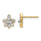 Buy 14K Gold Diamond Fleur de Lis Stud Earrings | Stylish Luxury Value-1