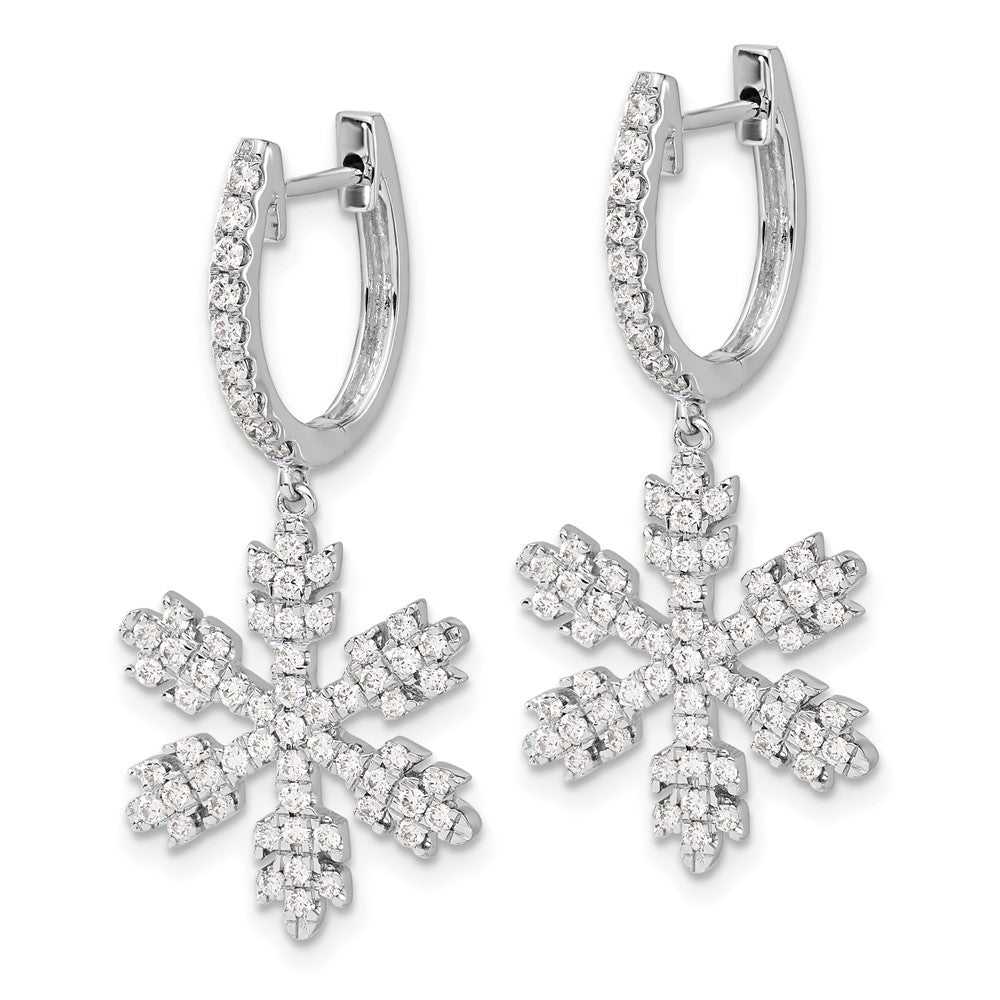 Shop Stylish 14K White Gold Diamond Snowflake Stud Earrings - Luxury Design