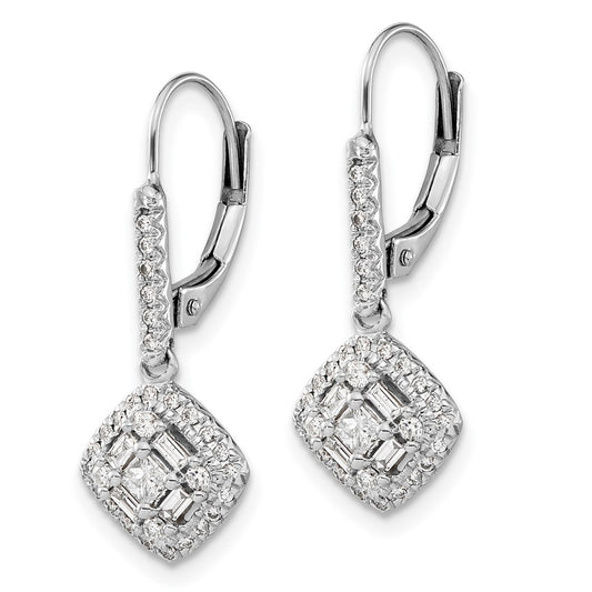Buy Designer 14K White Gold Diamond Drop Earrings - Stylish & Affordable!
