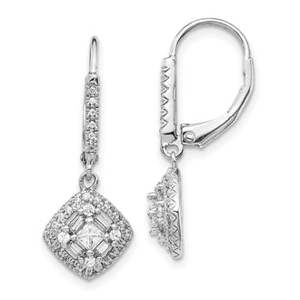 Buy Designer 14K White Gold Diamond Drop Earrings - Stylish & Affordable!