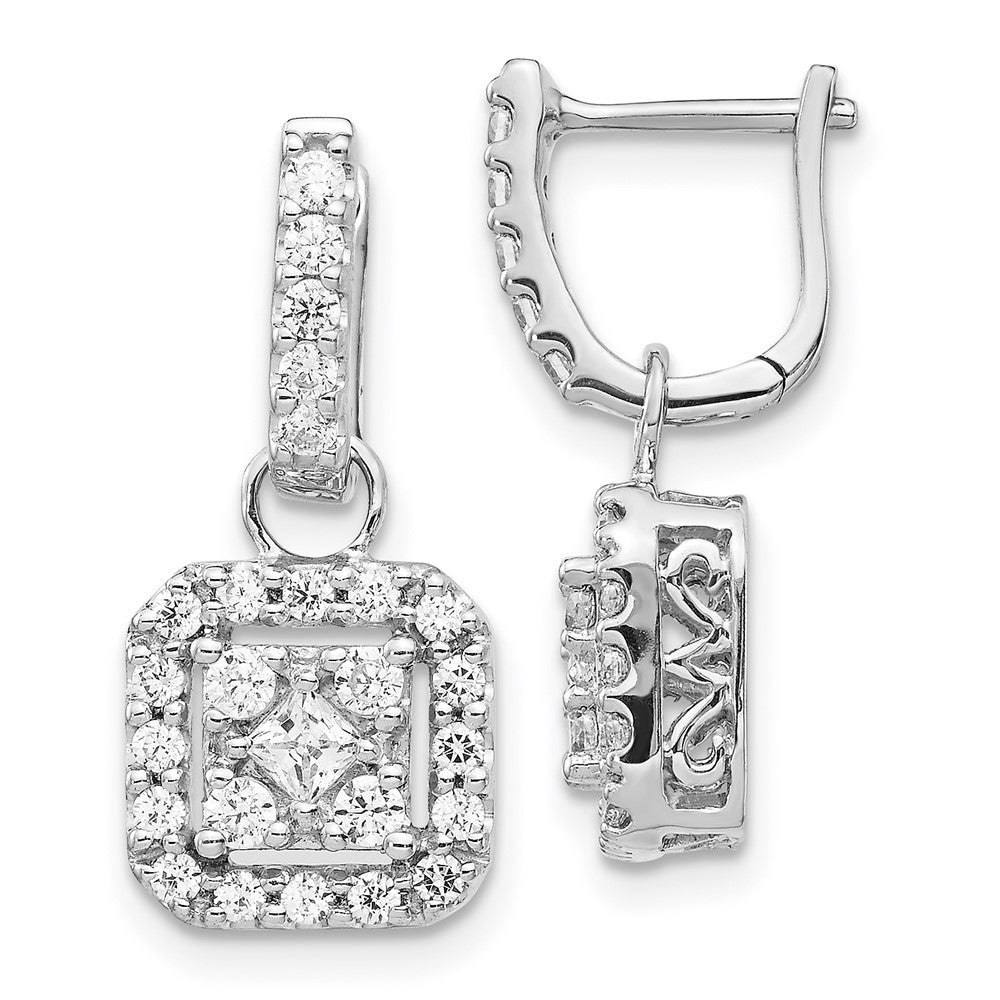 Buy Stylish 14K White Gold Diamond Hinge Earrings - Exclusive Design, Luxury Shine