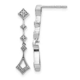 Shop Designer Vintage 14K White Gold Diamond Earrings - Stylish Luxury Value