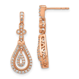 High-quality 14K Rose Gold Diamond Stud Earrings | Stylish & Affordable Elegance