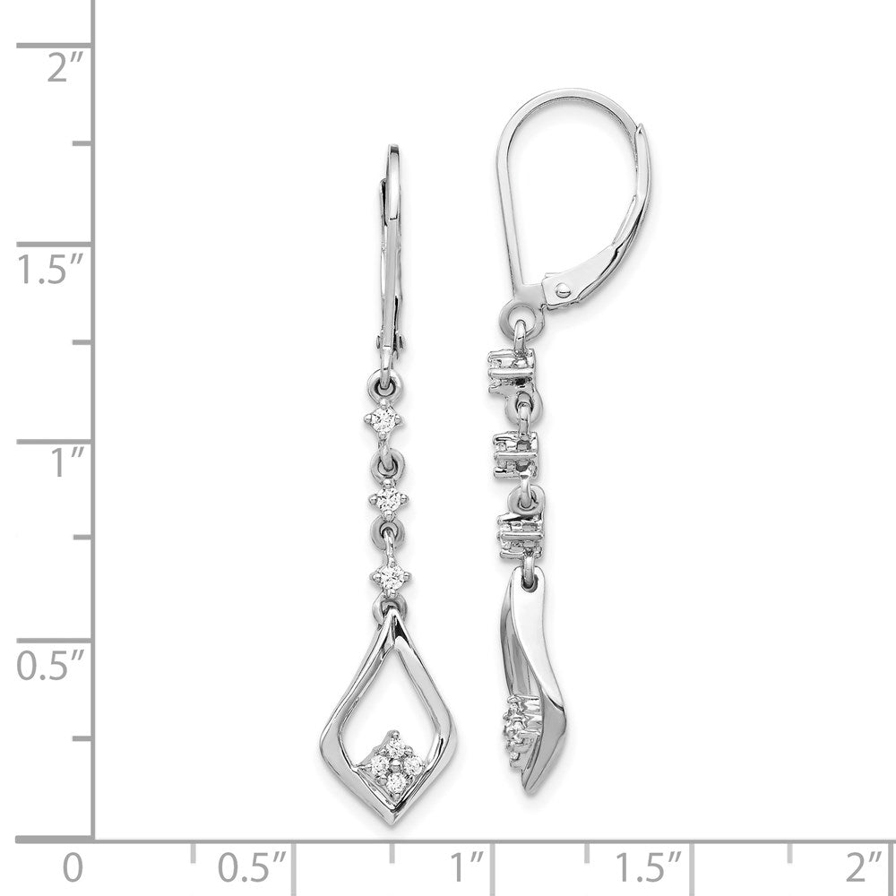 High-Quality 14K White Gold Diamond Drop Earrings | Stylish & Affordable Chic