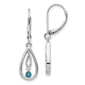 Buy Stylish 14K White Gold Blue Diamond Drop Earrings - Affordable Luxury Design