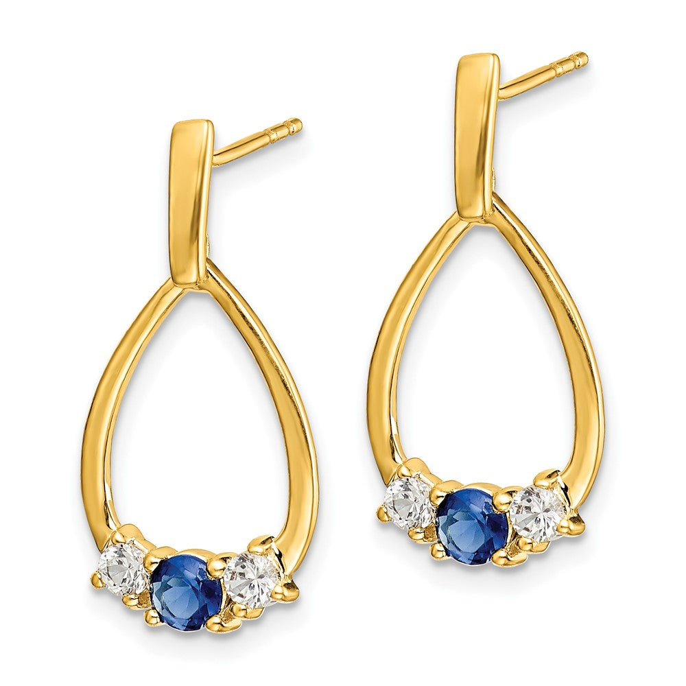 Buy Exclusive 14K Blue & White Sapphire Drop Earrings - Stylish & Affordable!