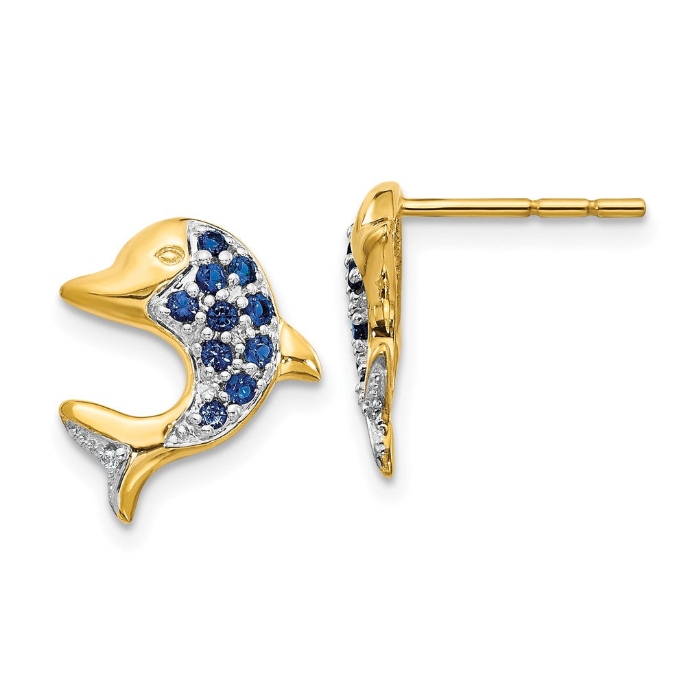 Buy Exclusive 14K White Gold Marquise Sapphire & Diamond Earrings - Stylish Luxury